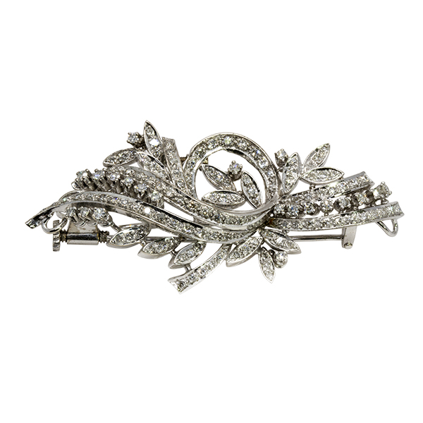 10K Diamond Brooch